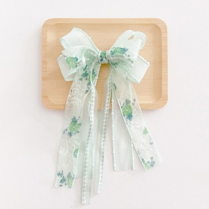 Girl Hair Clip Princess Bow Floral Lace CNY (GHP9642)